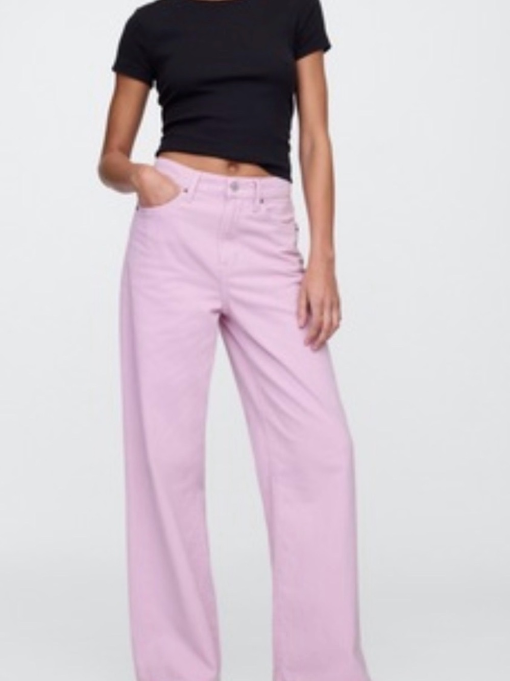 GAP Wide-Leg Jeans in Pale Lilac